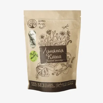 Каша льняная Древо жизни с яблоком и корицей 400 г