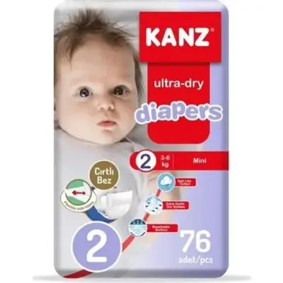 Подгузники Kanz (Канз) размер 2 (3–6 кг), 76 шт
