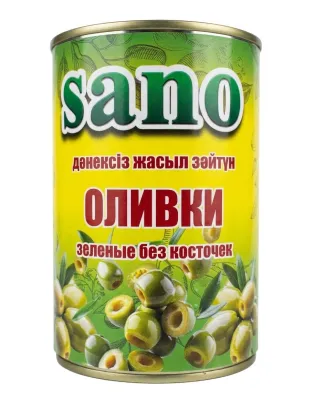 Оливки зеленые без косточки Sano консервированные 314 мл 