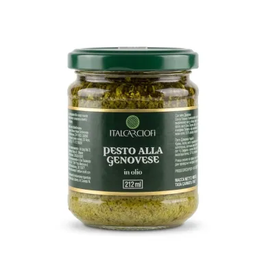 Соус Песто генуэзский с базиликом Italcarciofi «Pesto alla Genovese in olio», 212 мл