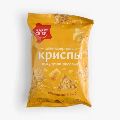 Криспы Happy Crisp цельнозерновые Альпийский сыр 50 г