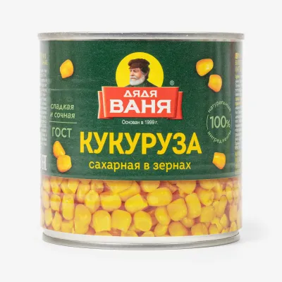 Кукуруза Дядя Ваня сахарная в зернах, 340 г 4,7 (35 оценок)