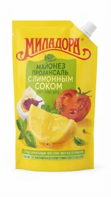 МАЙОНЕЗ «МИЛАДОРА ПРОВАНСАЛЬ С ЛИМОННЫМ СОКОМ» 400мл