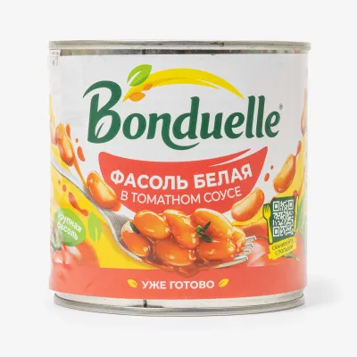 Фасоль Bonduelle белая в томатном соусе, 425 мл