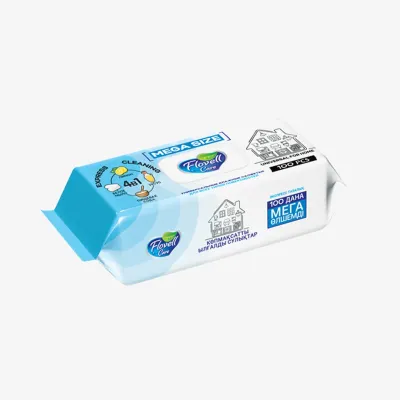 Салфетки Flovell care влажные для очистки поверхностей, 100 шт