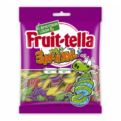 Мармелад Fruit-tella Змеи XXL с фруктовым соком жевательный 70 г