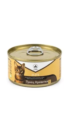 Attila ELITE — Консервированный корм «Тунец и Креветки» для кошек(85г)