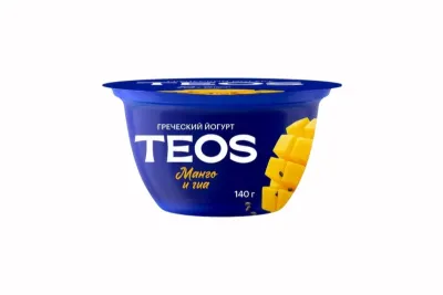 Греческий Йогурт "TEOS" Манго и чиа, 2%, 140гр