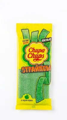 Жевательный мармелад Chupa Chups «Страйпсы» Кислые со вкусом яблока, 120 г