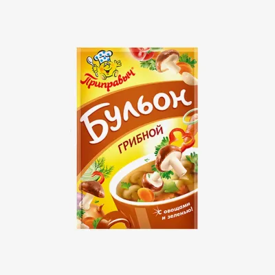 Бульон Приправыч Грибной с овощами и зеленью 75 г