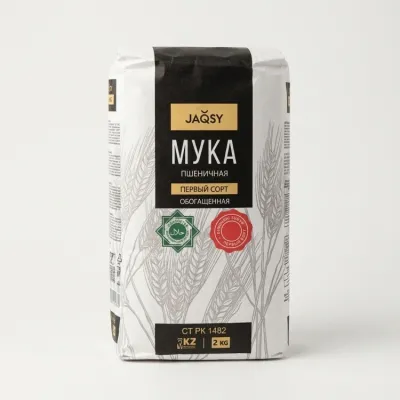 Мука Jaqsy пшеничная первый сорт, 2 кг