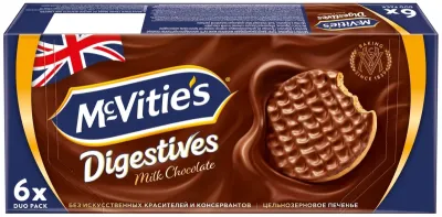 Печенье McVities Digestives B молочном шоколаде 200 г