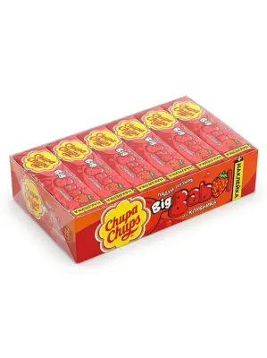  Жевательная резинка Chupa Chups Big Babol «Клубника» (блок 24 шт. х 20 г / 480 г)   
