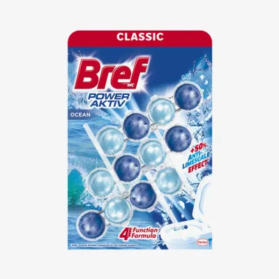 Туалетный блок Bref Power Activ Океанский бриз 3 шт по 50 г