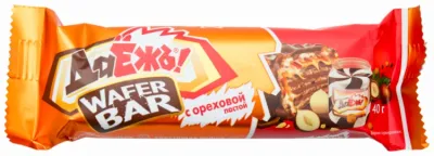 Конфеты батончик TM ESSEN Даёжь! Wafer Bar c ореховой пастой 40 г