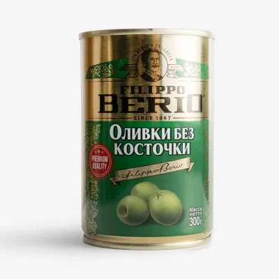 Оливки Filippo Berio без косточки 300 г