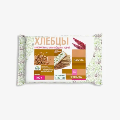 Хлебцы Di&Di амарантовые с топинамбуром и гречей 100 г