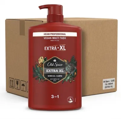 Гель для душа и шампунь Old Spice Epic Legend Extra XL 3 в 1 с дозатором, 1000 мл, в коробке 4 шт 