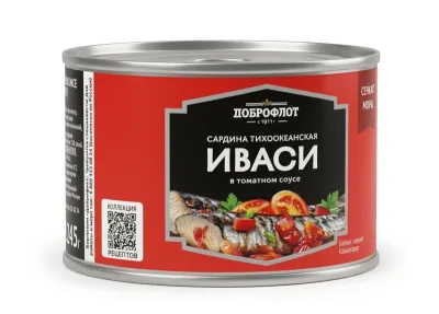 «Доброфлот» Сардина тихоокеанская (иваси) в томатном соусе, 245 г