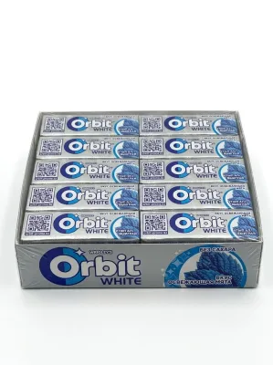  Жевательная резинка Orbit White «Освежающая мята» без сахара (блок 30 пачек х 13,6 г / 408 г)