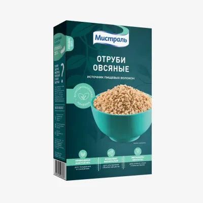 Отруби Мистраль овсяные, 400 г