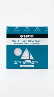 МОРСКАЯ СОЛЬ МЕЛКАЯ ЙОДИРОВАННАЯ «SETRA NATURAL SEA SALT» (500 Г)