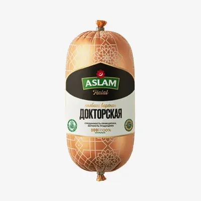 Колбаса Aslam Докторская классическая вареная, 0.5 кг