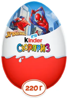 KINDER Сюрприз Super Махі для девочек шоколадное яйцо молочный 220 г