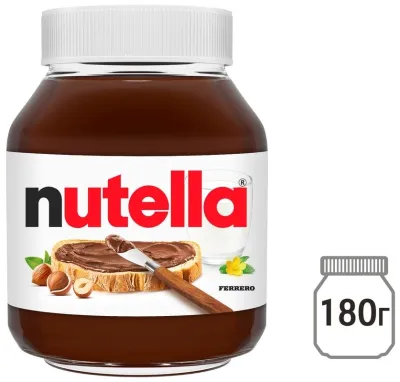 NUTELLA паста шоколадная с  лесным орехом 180 г