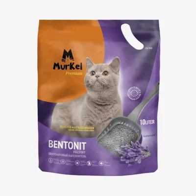 Наполнитель Murkel комкующийся бентонитовый лаванда, 10 л