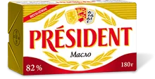 Масло President Сливочное 82% 180 г