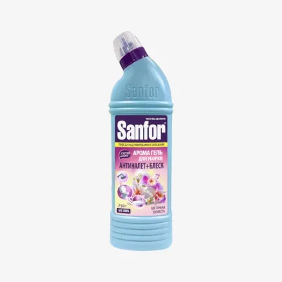 Гель Sanfor для чистки сантехники, цветочная свежесть, 750 г