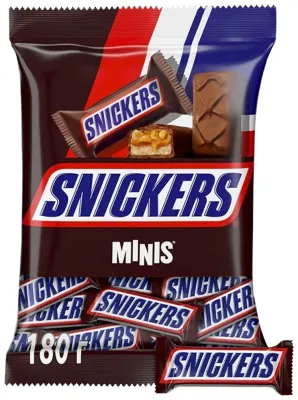 Конфеты шоколадные Snickers Minis 180 r