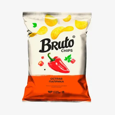 Чипсы Bruto Flavor классические острая паприка, 60 г