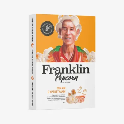 Попкорн Franklin Том Ям с креветками 80 г
