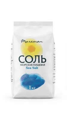 МОРСКАЯ ПИЩЕВАЯ СОЛЬ «MAREMAN» (1 КГ)