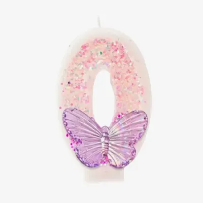 Свеча Hygge House Butterfly цифра 0 с бабочкой