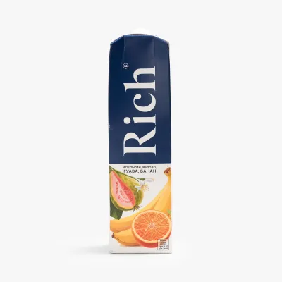 Нектар Rich из апельсинов яблок гуавы и бананов Тропические фрукты 60% 1 л