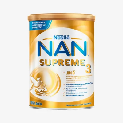 Детское молочко NAN 3 SUPREME с олигосахаридами для защиты от инфекций с 12 мес&nbsp;400 г