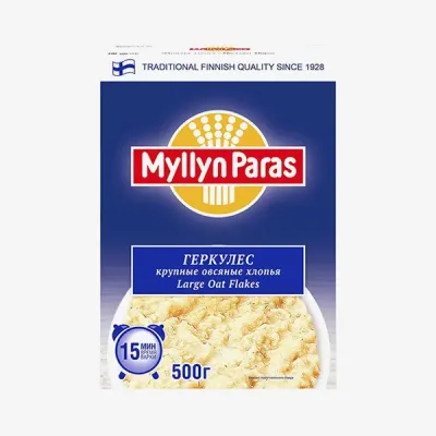 Хлопья овсяные Myllyn Paras Геркулес крупные, 500 г