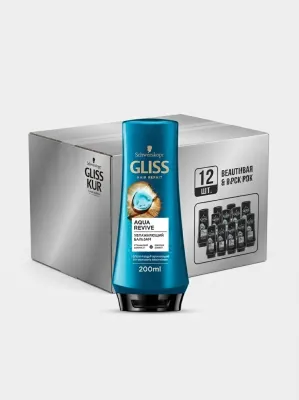 Бальзам для волос Gliss Kur «Aqua Revive», Увлажняющий, 200 мл (Коробка, 12 штук)