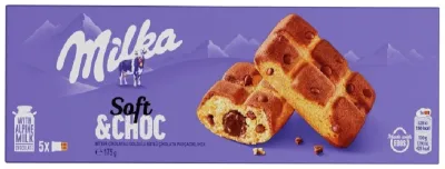 Milka бисквит Soft and Choc c кусочками шоколада 175 г
