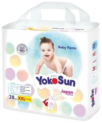 Подгузники-трусики YokoSun Comfort XХL 15-23 кг 28 шт