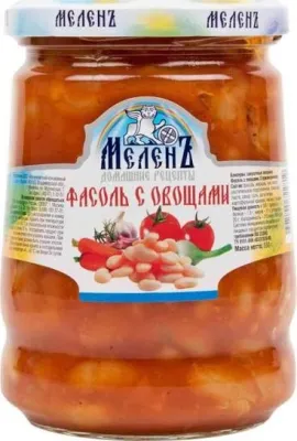 Фасоль с овощами «Меленъ. Домашние рецепты» (масса нетто: 550 г).