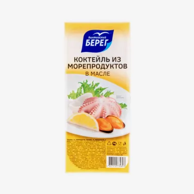 Коктейль Балтийский Берег из морепродуктов в масле 200 г