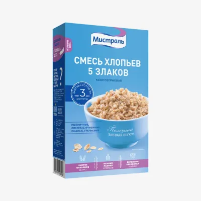 Хлопья Мистраль 5 злаков 400 г