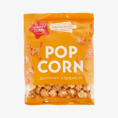 Попкорн Happy Corn двойная карамель 80 г