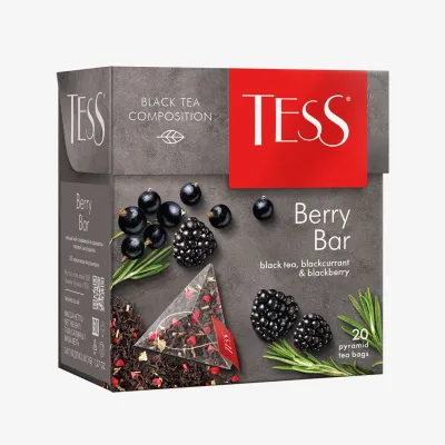 Чай Tess Berry Bar черный 20 пирамидок
