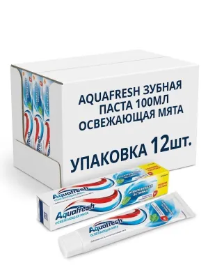 Зубная паста Aquafresh «Освежающая мята», 100 мл (опт, упаковка 12 шт.)