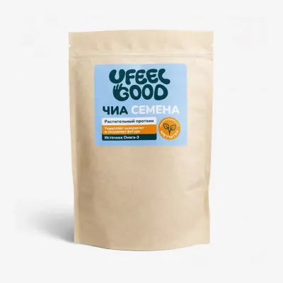Семена Чиа Ufeelgood натуральные, 200 г